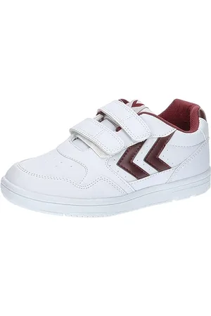 Hummel Camden JR Sneaker, White/RED, 8.5 UK Child