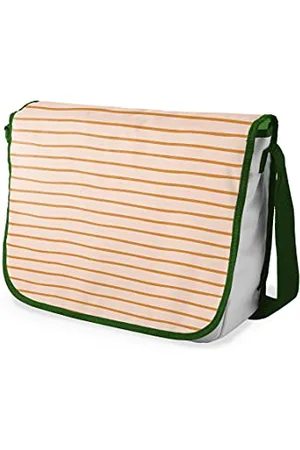 Bonamaison Digitally Printed Messenger School Bag with Khaki Strap for Students, Cross Body Bag, Courier Bag, Shoulder Bag for School, Back to School, Size: 29x36 Cm
