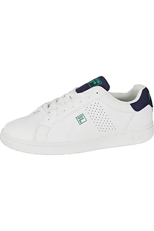 Fila Crosscourt 2 NT Teens Sneaker, White-Medieval Blue, 4.5 UK