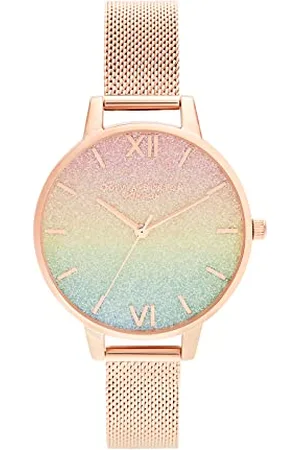 Olivia Burton Analogue Quartz Watch for Women with Rose Gold Colored Stainless Steel Bracelet - OB16RB18