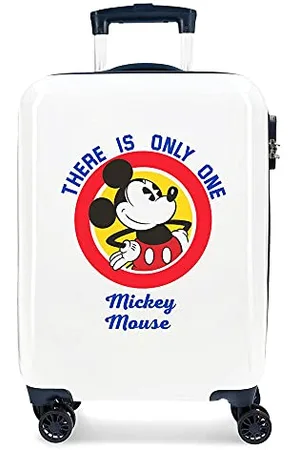Disney Mickey Magic White Cabin Suitcase 37 x 55 x 20 cm Rigid ABS Combination Lock 33 Litre 2.8 kg 4 Double Wheels Hand Luggage