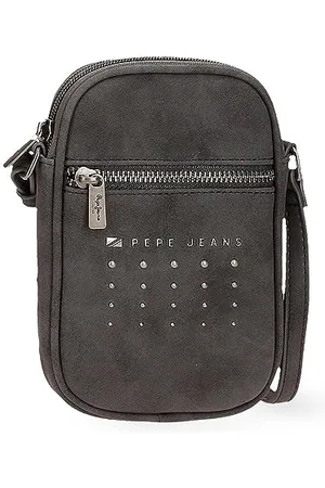 Pepe Jeans Holly Shoulder Bag Small Black 11 x 17.5 x 2.5 cm Faux Leather, , One Size, Small Crossbody Bag