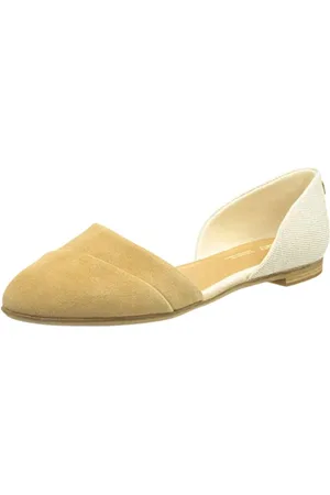 TOMS WOMEN JUTTI DORSAY Doe Suede/Yarn Dye UK3.5