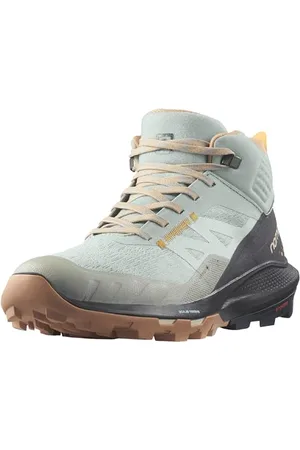 Salomon Outpulse Mid Gore-tex Hiking Boots for Women Trail Running Shoe, Wrought Iron/Ebony/Blazing Orange, 7.5 UK