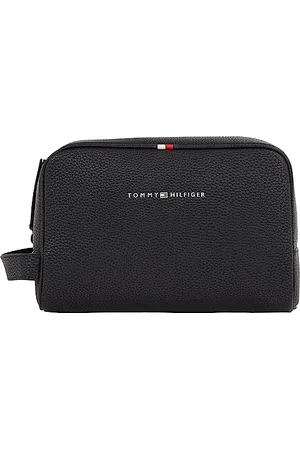 Tommy Hilfiger ESSENTIAL PU WASHBAG, BLACK, OS