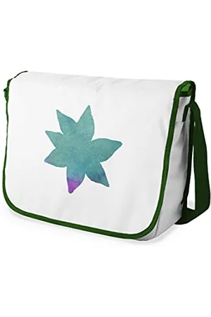 Bonamaison Digitally Printed Messenger School Bag with Khaki Strap for Students, Cross Body Bag, Courier Bag, Shoulder Bag for School, Back to School, Size: 29x36 Cm