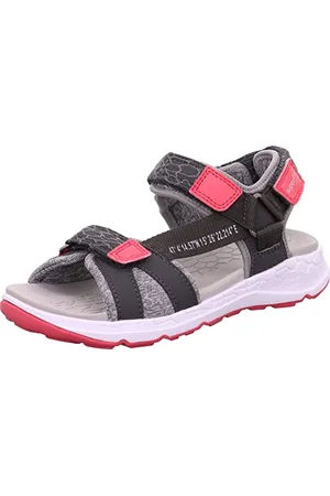 Superfit Criss Cross Sandal, Grey/Pink 2000, 5 UK