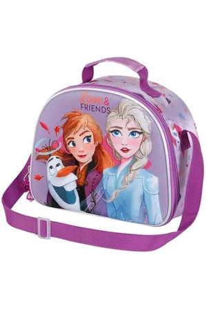 Disney Frozen 2 Friends-3D Lunch Bag, Fuchsia, 25.5 x 20 cm