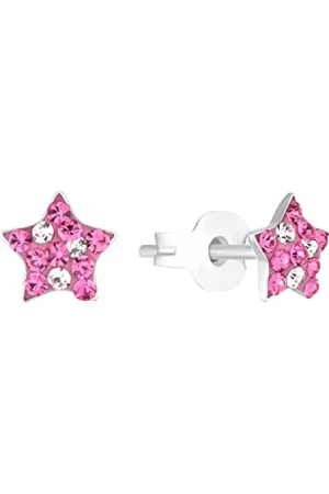 Prinzessin Lillifee Orecchini a bottone Orecchini per bambine in argento sterling 925, con preciosa, 0,6 cm, argento, stella, forniti in confezione regalo per gioielli, 2036428