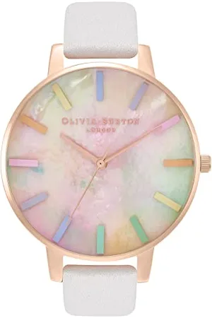 Olivia Burton Analogue Quartz Watch for Women with Blush Leather Strap - OB16RB27