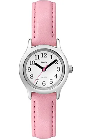 Timex Youth T790814E Easy Reader Pink Leather Strap Watch