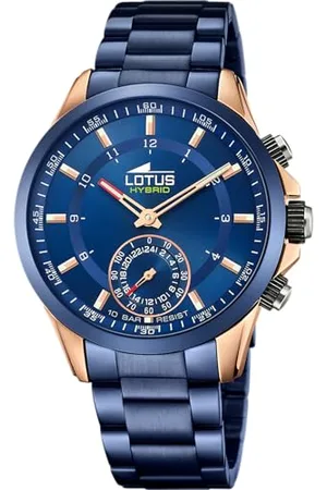 Lotus Watch Model 18809/1 from The Connected Collection, 43 mm case with Blue Steel Strap for Men
