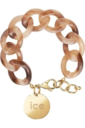 Ice-Watch ICE Jewellery - Chain Bracelet - Brown tan - Chunky chain bracelet for women with a gold medal (021230)