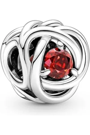 PANDORA July Birthstone Eternity Circle Charm - Bracelet Charm for Moments Bracelets - Gift for Her - Sterling Silver with Crystal