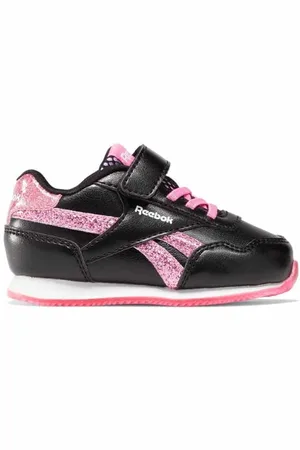 Reebok Baby Girls Royal CL Jog 3.0 1V Sneaker, Black/TRUPNK/FTWWHT, 3.5 UK Child