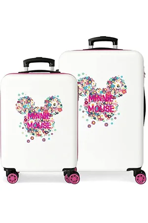 Disney Minnie Sunny Day Pink Luggage Set 55/68 cm Rigid ABS Combination Lock 104 Litre 4 Double Wheels Hand Luggage