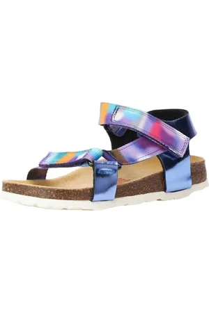 Superfit Boys Girls Footbed Slippers Sandals, Purple multi-coloured 8500, 2 UK