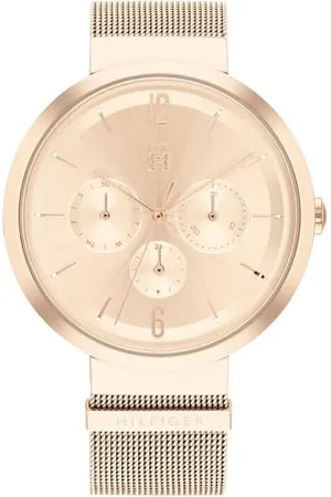 Tommy Hilfiger Analogue Multifunction Quartz Watch for Women with Colored Stainless Steel mesh Bracelet - 1782538