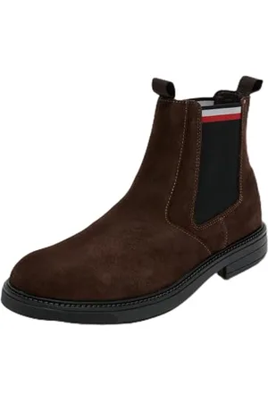 Tommy Hilfiger Men’s Suede Chelsea Boots, Brown (Cocoa), 6,5