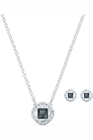 Swarovski Angelic Square Set, , Rhodium plated, from Angelic Square Collection