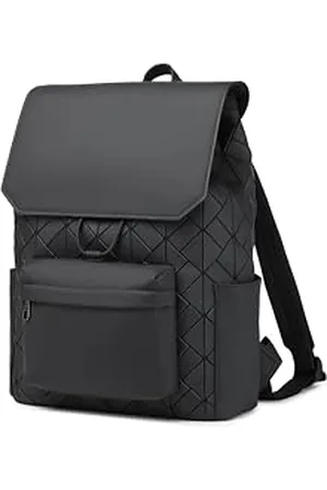 Kono Laptop Backpack Casual Daypack for School Travel Work Backpack, Large Capacity Fits 15.6-Inch Laptop, Fashionable Triangular Patchwork Design, Multiple Colors Available rucksack for Men