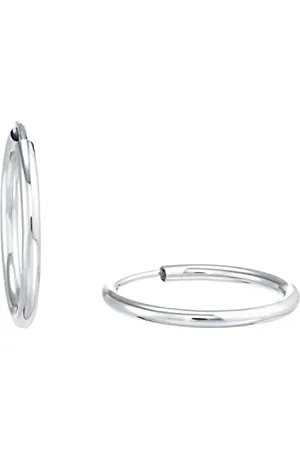 Amor Creoles 925 Sterling Ladies Earrings, 2 cm, , Comes in Jewelry Gift Box, 9205103