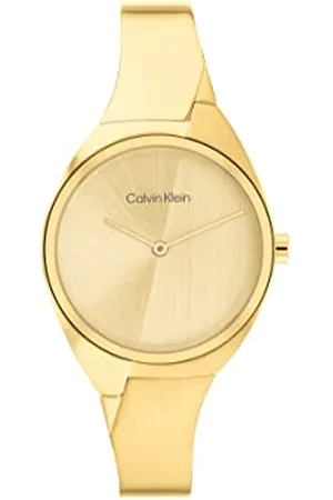 Calvin Klein Analogue Quartz Watch for Women with Gold Colored Stainless Steel Bracelet - 25200235