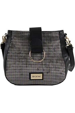 For Time Bandolera pata de gallo small Women’s Cross-Body Bag, , 8x21x24 centimeters (W x H x L)
