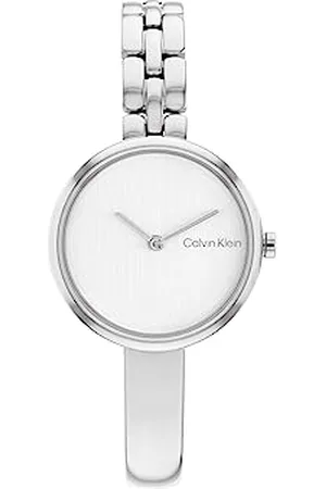 Calvin Klein Analogue Quartz Watch for Women with Silver Stainless Steel Bracelet - 25200278