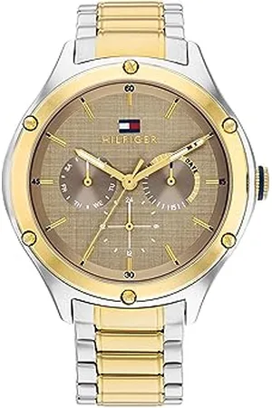 Tommy Hilfiger Analogue Multifunction Quartz Watch for Women with Two-Tone Stainless Steel Bracelet - 1782658