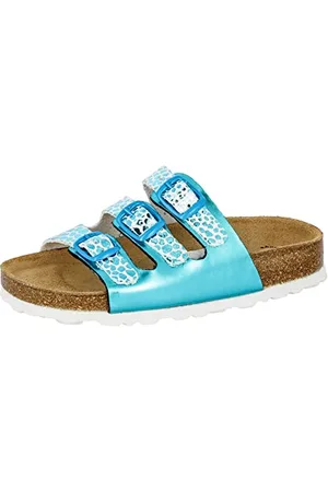 LICO Bioline Trendy, Women’s Cold lined low house shoes, Turquoise (TUERKIS / WHITE), 6.5 UK