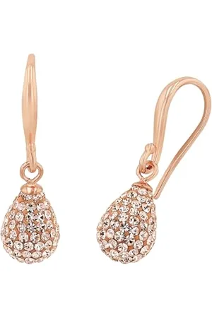 Amor Earrings 925 Sterling silver woman earrings, with crystal glass, 1.7 cm, rose-colored, comes in jewelry gift box