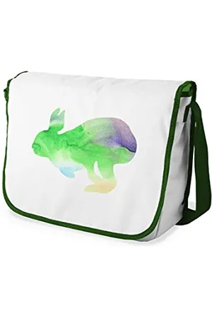 Bonamaison Digitally Printed Messenger School Bag with Khaki Strap for Students, Cross Body Bag, Courier Bag, Shoulder Bag for School, Back to School, Size: 29x36 Cm