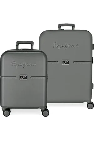 Pepe Jeans Accent Suitcase Set Black 55/70 cm Rigid ABS Integrated TSA Closure 116L 7.54 kg 4 Double Wheels Hand Luggage