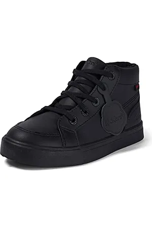 Kickers Junior Unisex Tovni Hi Trainers | School Uniform Shoes, , 2 UK