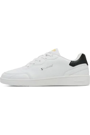 Hummel Unisex Match Point Sneaker, White/Black, 3.5 UK