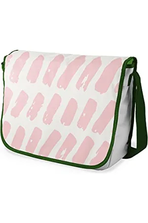Bonamaison Digitally Printed Messenger School Bag with Khaki Strap for Students, Cross Body Bag, Courier Bag, Shoulder Bag for School, Back to School, Size: 29x36 Cm