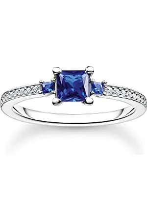 Thomas Sabo Ring with blue stones 925 sterling silver TR2402-166-32-54