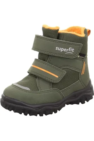 Superfit Baby Boys HUSKY1 warm gefütterte Gore-Tex Stiefel, GRÜN/ORANGE 7000