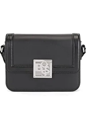 HUGO BOSS Womens Blanca Crossbody-N Nappa-leather crossbody bag with logo closure