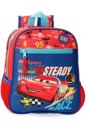 Disney Joumma Cars Lets Race Backpack School Backpack Polyester Bags and Compartments Wide Adjustable Shoulder Straps, , backpack 28