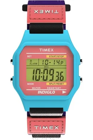 Timex Unisex Main Street 36 mm Watch - Nylon Strap Digital Dial Blue Case TW2W72400