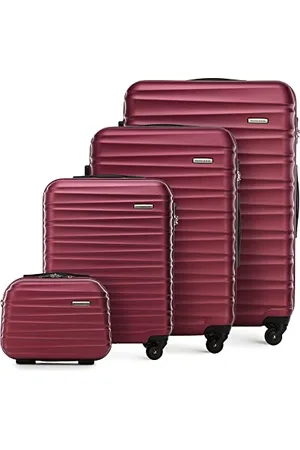 Wittchen Travel Suitcase Carry-On Cabin Luggage Hardshell Made of ABS with 4 Spinner Wheels Combination Lock Telescopic Handle Groove Line Set of 4 suitcases