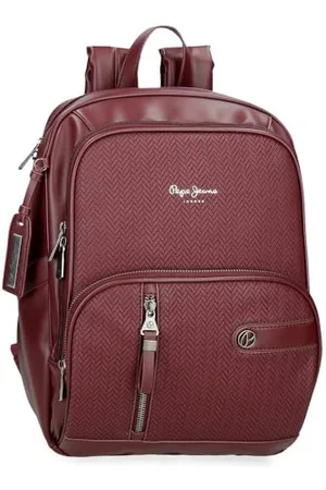 Pepe Jeans Sprig Laptop Backpack 13.3" 25x37x10cm Faux leather 9.25L by Joumma Bags, , One Size, Laptop Backpack