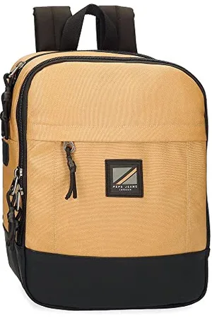 Pepe Jeans East End Adaptable Laptop Case 13.3" Beige 27x36x12cm Cotton, Polyester and PU., , One Size, Adaptable Laptop Briefcase