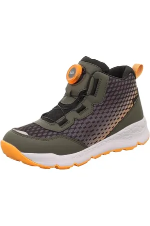 Superfit Boys Free Ride Leicht gefütterte Gore-Tex Sneaker, GRÜN/Orange 7000