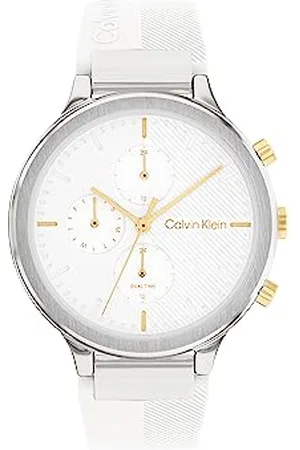 Calvin Klein Analogue Multifunction Quartz Watch for Women with White Silicone Bracelet - 25200244