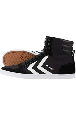 Hummel Unisex Slimmer Stadil High Hi-Top Trainers ,Black Black White 2113,11 UK