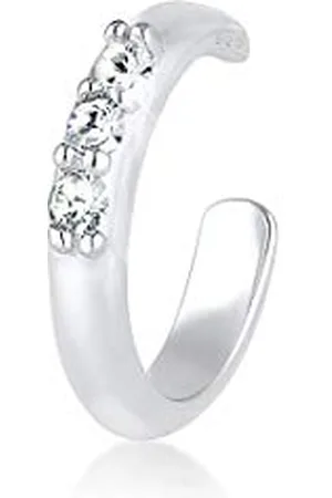 Elli Earrings Earcuff Sparkling crystal s 925 Sterling Silver