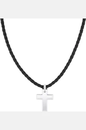 QS by s.Oliver Necklace with pendant stainless steel leather men